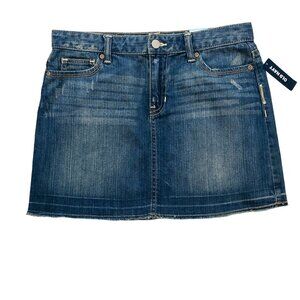 Old Navy Girls Mini Skirt Distressed Denim Sz 16 Juniors